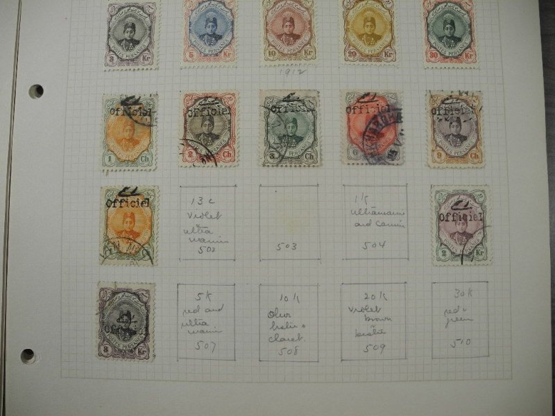 PERSIA, Excellent Stamp Collection hinged on pages