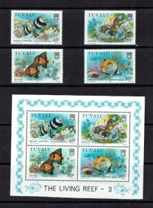 Tuvalu: 1989  Coral Reef (3rd issue)  MNH set.