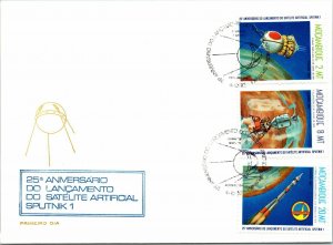 Mozambique 1982 FDC - 25th Anniv Sputnik 1 Launch, Artificial Satellite - F12483