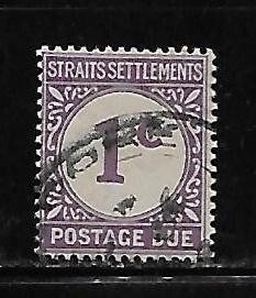 Straits Settlements J1 1c Postage Due single used