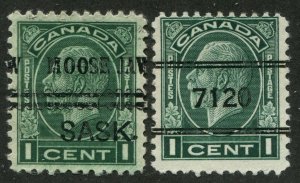 Canada Precancel MOOSE JAW 1-195, 2-195