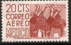 MEXICO C285, 20c 1950 Def 5th Issue Fluorescent uncoated. MINT, NH. F-VF.