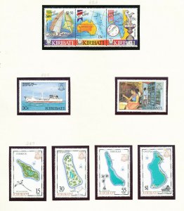 KIRIBATI -  Scott 484-490 - FVF MNH - Maps, Ships, - 1986-1987