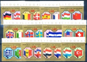 Honduras. UPU. 1975 flags.