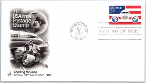 U.S. FIRST DAY COVER 31c INTERNATONAL AIR MAIL RATE ON ART CRAFT CACHET 1976