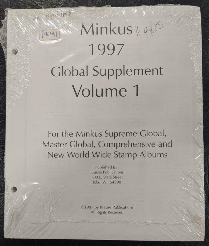 1997 Volume 1 Minkus Global Supplement Stamp Worldwide Album pages New & Sealed