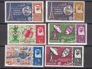 J27401 1965 qatar mnh part of set #61,63-6,68 ITU