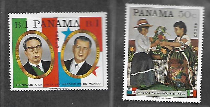 PANAMA C361-C362 MNH PANAMA & MEXICO FRIENDSHIP