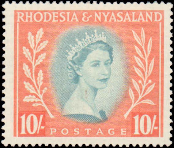 Rhodesia & Nyasaland #154, Incomplete Set, 1954-1956, Never Hinged