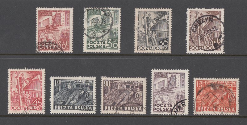 Poland Scott #528-533 & B68-B69a Used