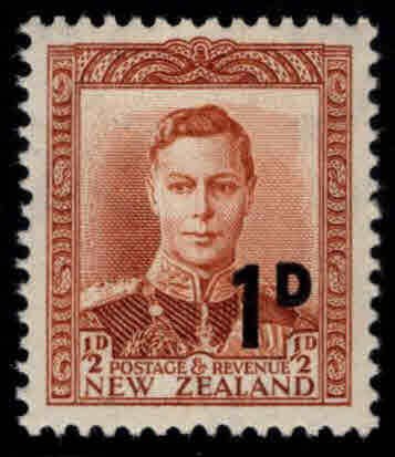 New Zealand Scott 285 MNH**  1953 surcharged stamp