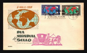 Spain 1963 Mundial Sello FDC / Alonso Painted / UA - L3668