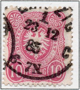 Germany Deutsche Reichspost Embosed Eagle 10pf stamp 1880 SG41