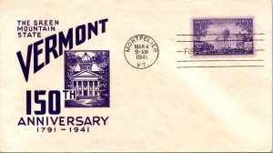 FDC 1941 SC #903 Macos Cachet - Montpelier VT - Single - F70936