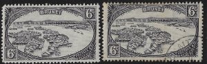 Brunei SG 83/Scott 66, 6c grey black, MH +used, F- VF. CV£9    ($11.25  ( (a2270