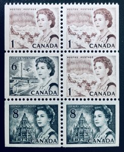 Canada #544a Queen Elizabeth II Booklet Pane (1971). Six stamps. MNH