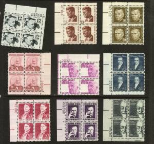 USA Postage Stamps Collection SC# 1278-1295 Blocks PROMINENT AMERICANS ISSUE MNH