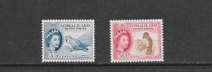 BIRDS - SOMALlLAND PROTECTORATE #133-134  MNH