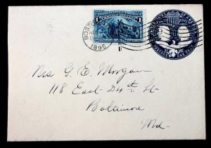 US #230,U348 Uprated Cover RRRR Rare #46 Boston Flag Cancel Die 4 STEEP