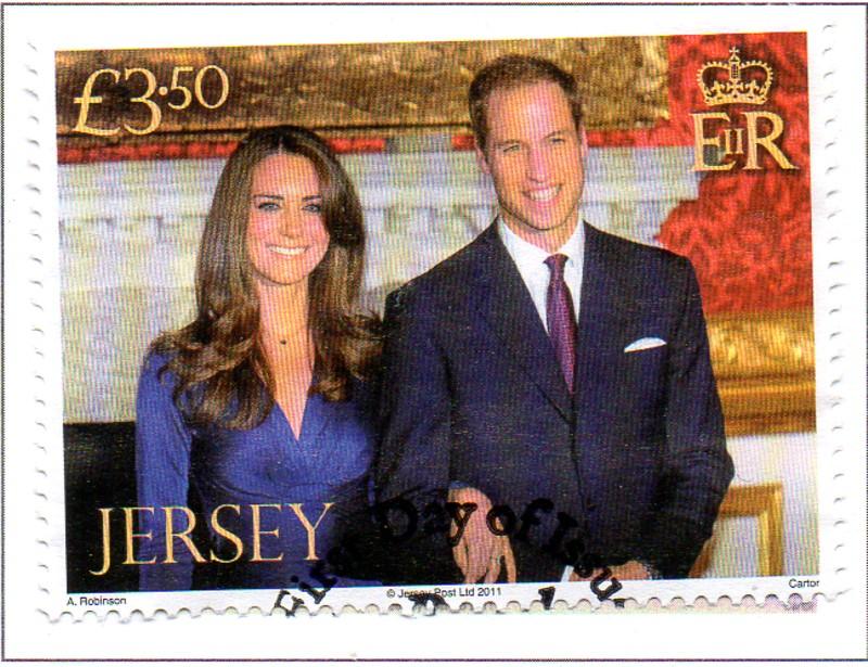 Jersey Sc 1506 2011 £3.5 Pr William Wedding stamp used