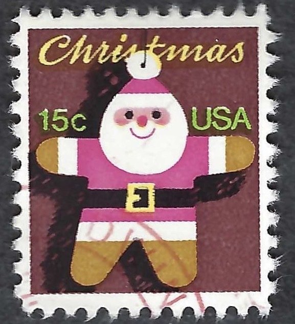 United States #1800 15¢ Santa Christmas Ornament (1979). Used.