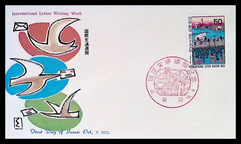 JAPAN SC#1126 International Letter Writing Week (1972) FDC