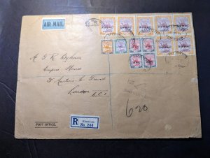 1931 Registered Oversized Sudan Airmail First Flight Cover Khartoum to London