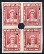 Newfoundland 1941-44 KG6 Queen Mother 3c red imperf margi...