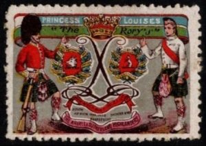 1914 WW One France Delandre Poster Stamp Princess Louises Argyll & Sutherland