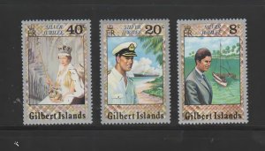 Gilbert Islands 1977 Sc#293/295 SILVER JUBILEE/PRINCE CHARLES Set (3) MNH