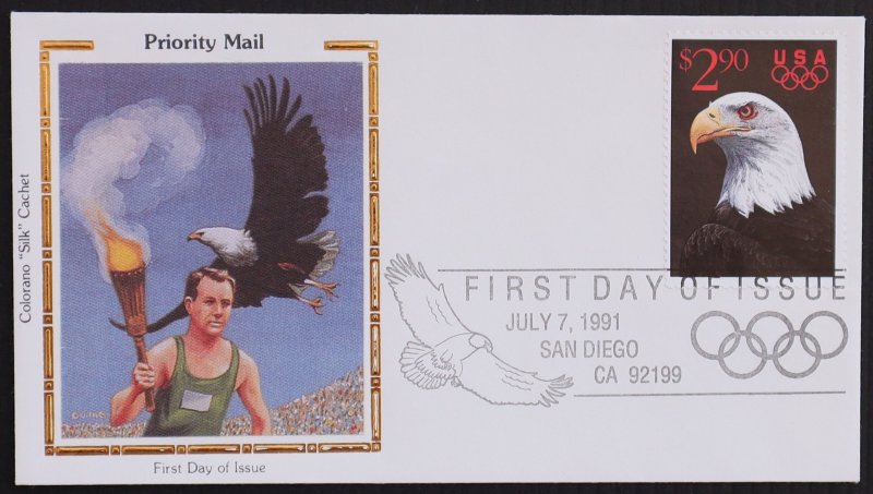 U.S. Used #2540 $2.90 Eagle Colorano First Day Cover. Choice!