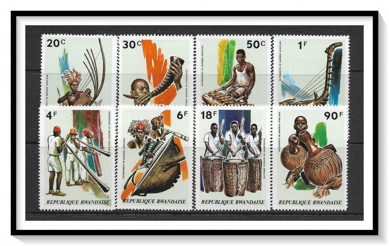 Rwanda #515-522 Musical Instruments Set MNH