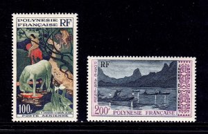 FRENCH POLYNESIA — SCOTT C26, C27 — 1958 AIRMAIL ISSUE — MNH — SCV $60