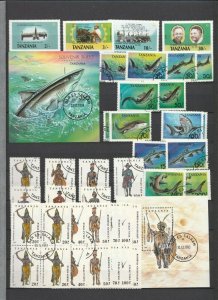 TANZANIA SHARKS COSTUMES Stamps / ** / Used / Themed / Topical Lot 17632-