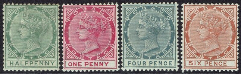 TOBAGO 1885 QV RANGE TO 6D WMK CROWN CA