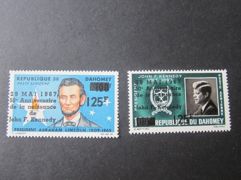 Dahomey 1967 Sc 55-56 John F Kennedy set MNH