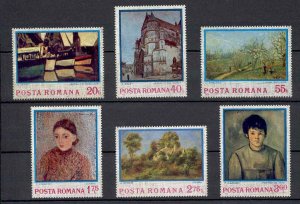 Romania - 1974 - Mi. 3175-80 (Paintings) - MNH - AE077