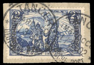 German Colonies, German Offices in Morocco #17 Cat$57.50, 1900 2p50c on 2m gr...