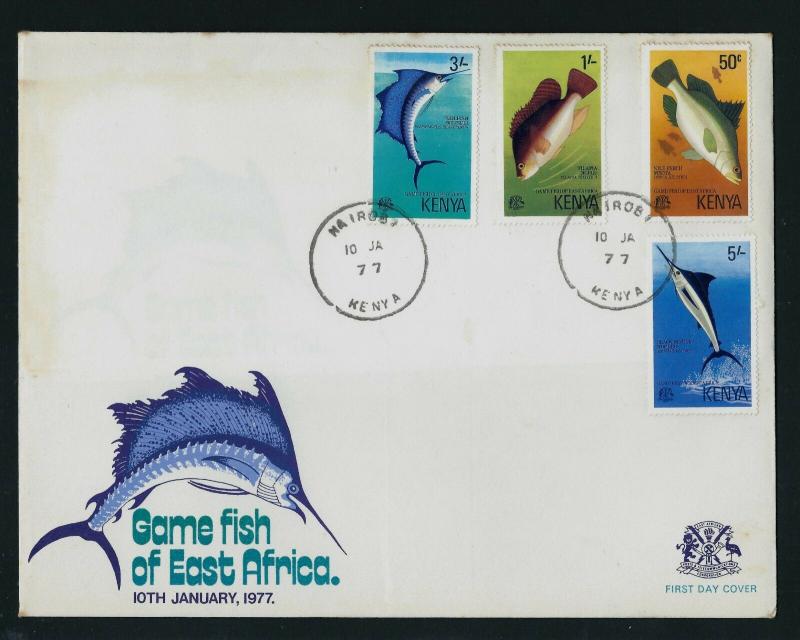 KENYA 1977 Hame Fish of East Africa First Day Cover Nairobi CDS