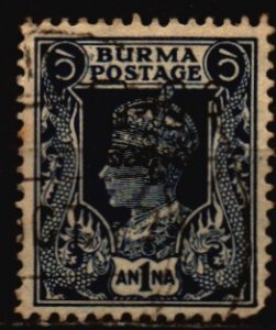 Burma Used Scott 54 w/rounded corner