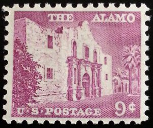 1956 9c The Alamo, San Antonio, Texas Scott 1043 Mint F/VF NH