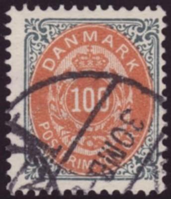 Denmark Scott #52b used CV $9.00