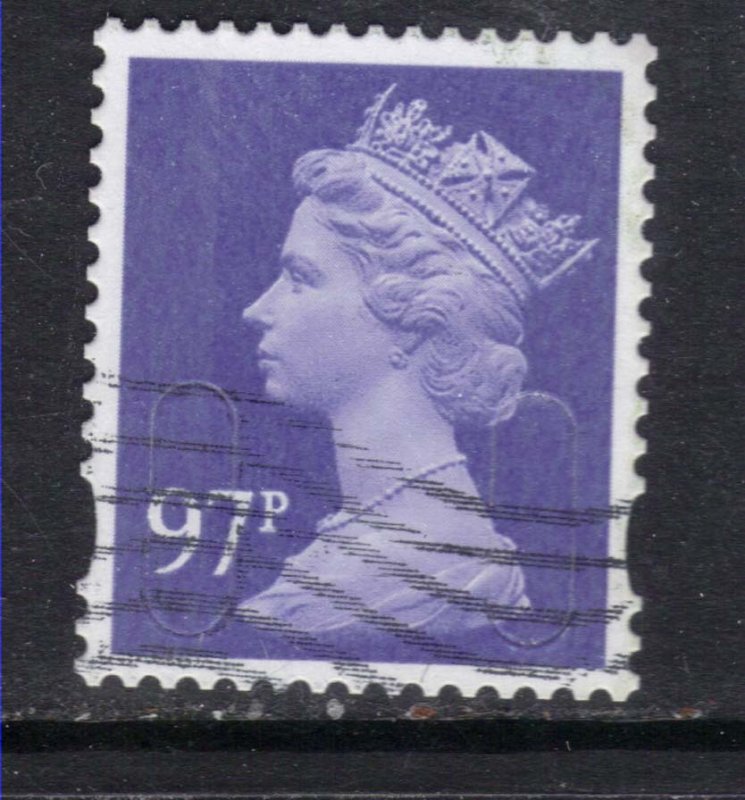 GB 2014 QE2 97p Bluish Violet security Machin ( M14L ) SG U2932 ( K982 )