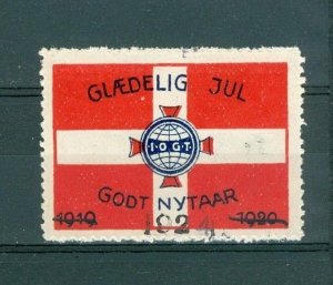 Denmark. Poster Stamp 1919.20. Overprint 1924. IOGT Order Templars Grandlodge.