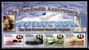 PAPUA NEW GUINEA SGMS987 2003 CENTENARY OF POWERED FLIGHT MNH