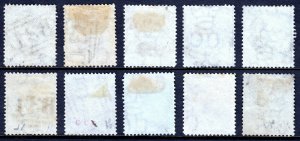 SIERRA LEONE — SCOTT 11-20 (SG 16//37) — 1876-96 QV SET — USED — SCV $106.00