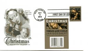 4815 Virgin and Child, Christmas 2013, ArtCraft, with label, FDC