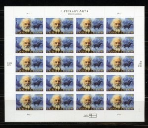 UNITED STATES SCOTT #4124 LONGFELLOW SHEET MINT NH