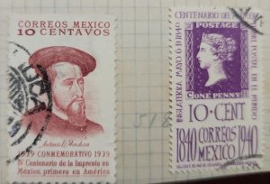 SD)1939 MEXICO 400TH ANNIVERSARY OF PRINTING IN MEXICO, ANTONIO DE MENDOZA 10C