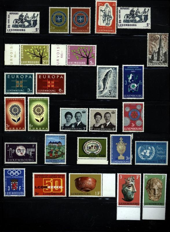 Luxembourg large stock  Mint NH sets